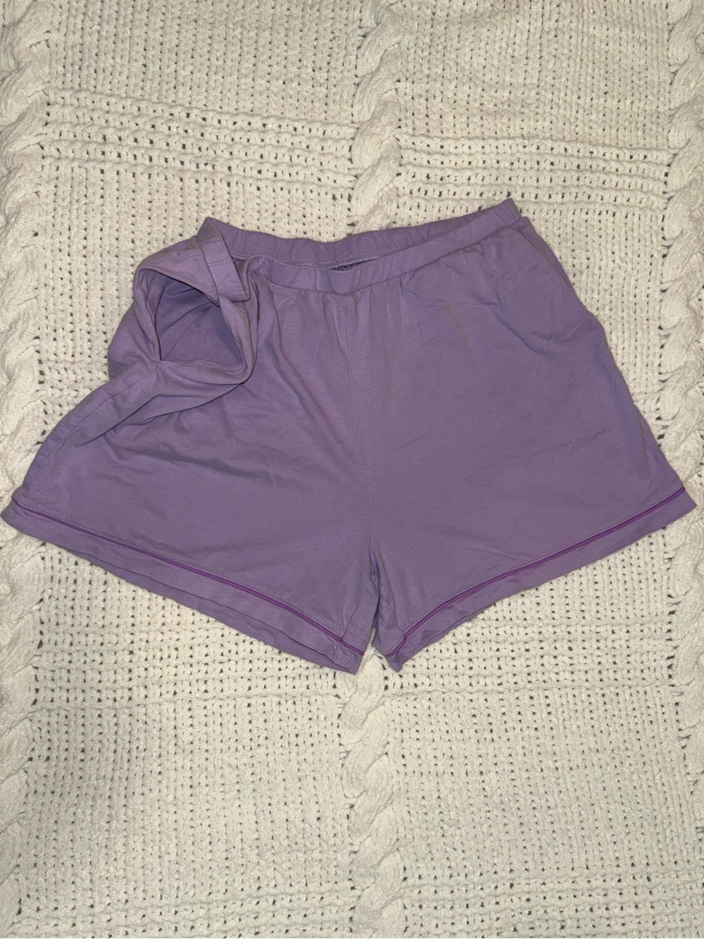 Petite Plume 100% Pima Cotton Cami Short Set in French Lavender Size M - Picture 6 of 8